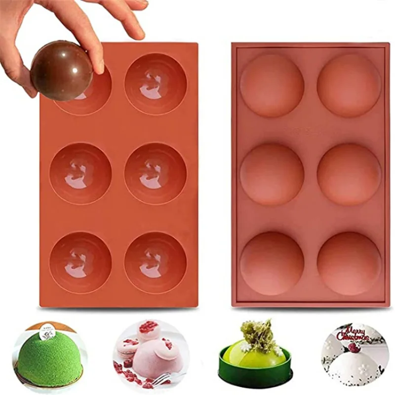 

1PCS 3D Ball Round Half Sphere Silicone Molds for DIY Baking Pudding Mousse Chocolate Cake Mold Kitchen Accessories Tools