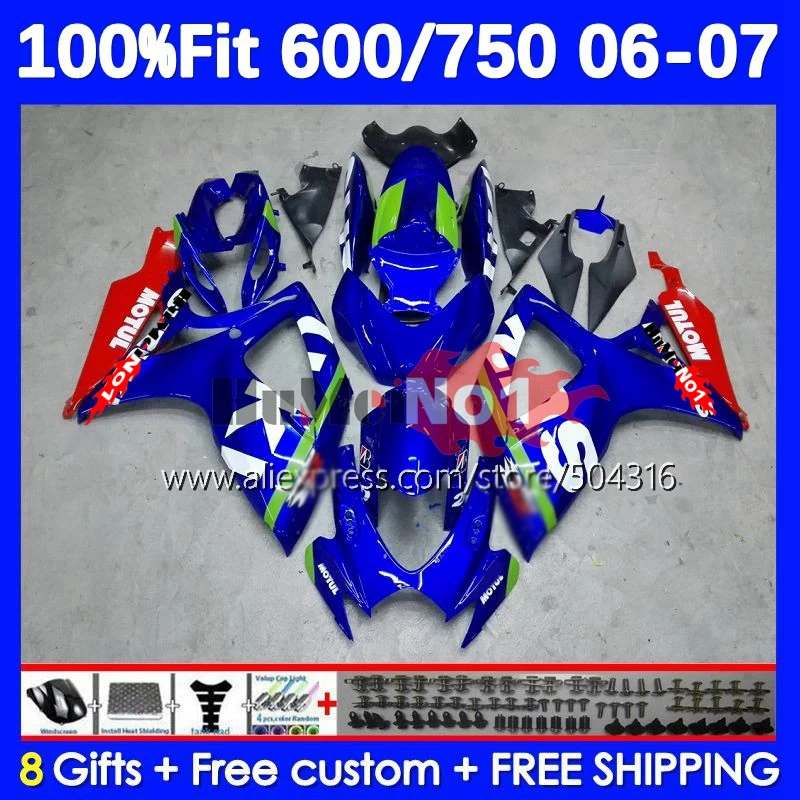 

Корпус инжектора для GSXR-750 GSXR 600 750 CC 600CC 16No.0 GSXR-600 K6 750CC GSXR600 GSXR750 06 07 2006 2007 Fairing Stock Blue