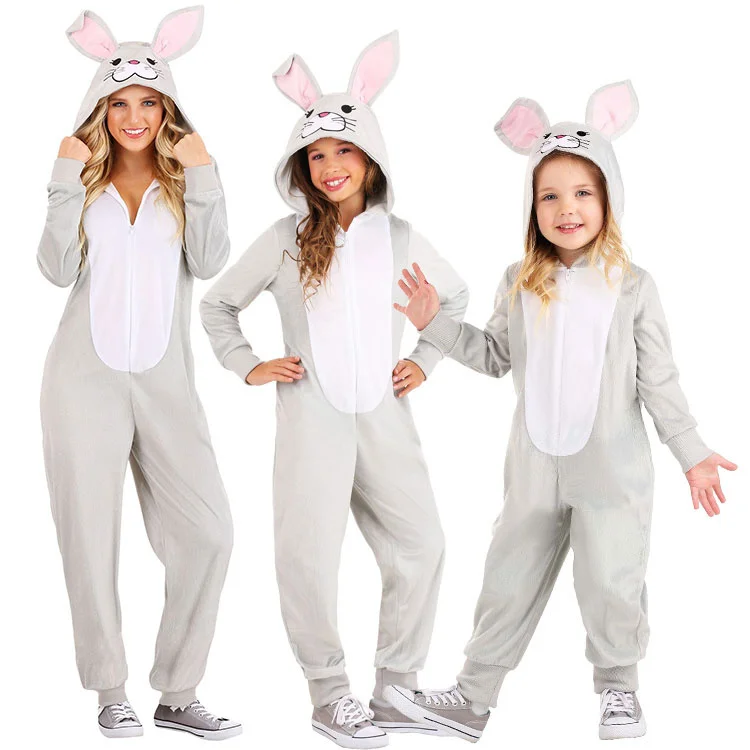 

kids Kigurumis Sleepwear Onesie Cartoon Cute Rabbit Homewear Pajama Girl Boy Party Cosplay Jumpsuit Child Costume