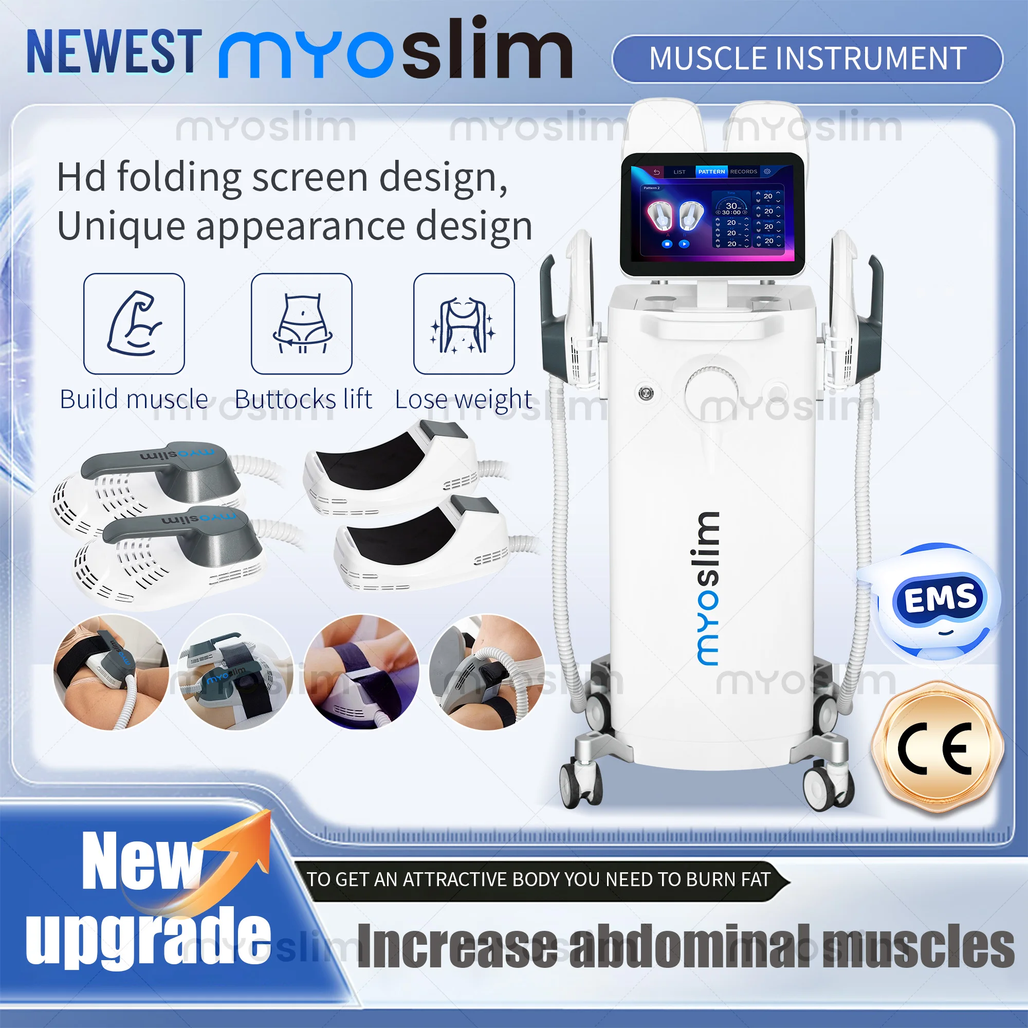 Фото 6500 Вт 15Tesla Nova MYOslim Neo стимуляция мышц машина для моделирования тела машина для культивирования тела потеря веса EMS стимуляция мышц №1