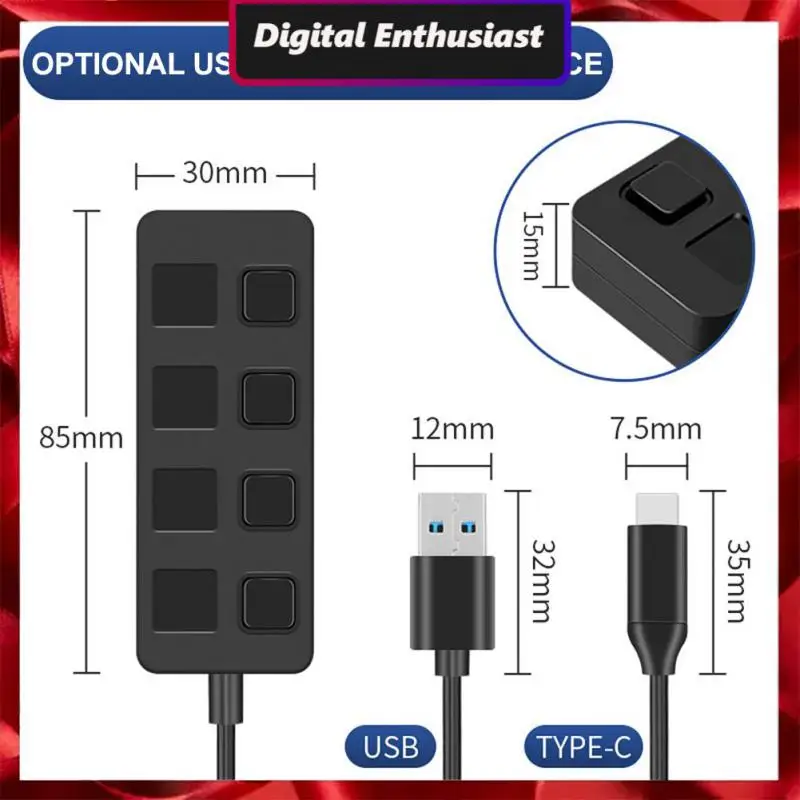 

Adapter Usb 2.0 Multi-splitter Adapter Usb3.0 High Speed Transmission Optional Usb Or Type-c Device Connection 4 Port Hub Hub
