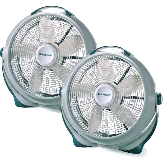 

20" Wind Machine Indoor Pivoting Floor Fan, 2 pack
