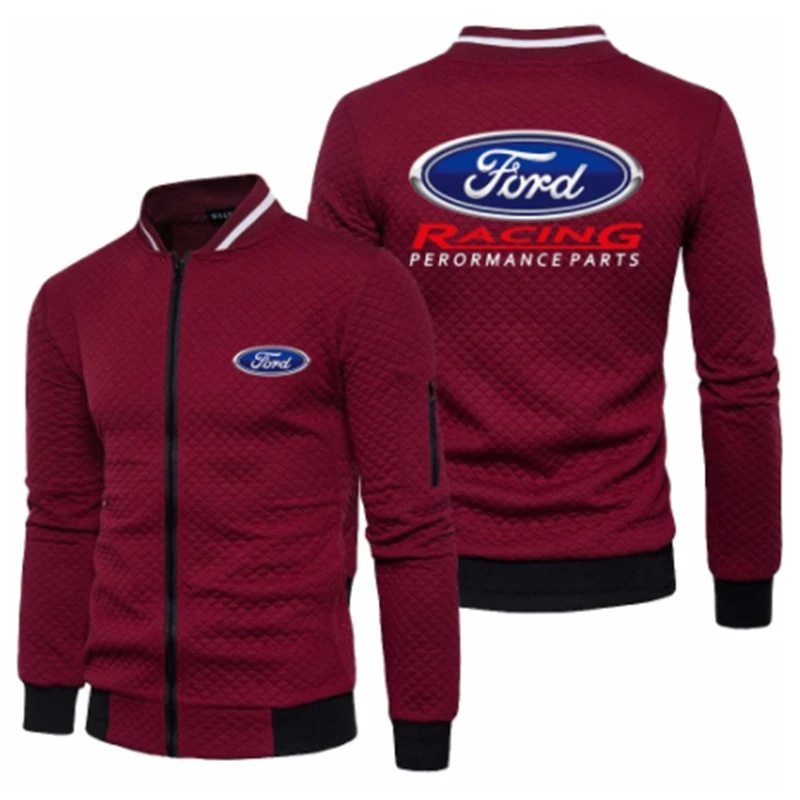 Куртка мужская демисезонная на молнии с логотипом Ford Racing