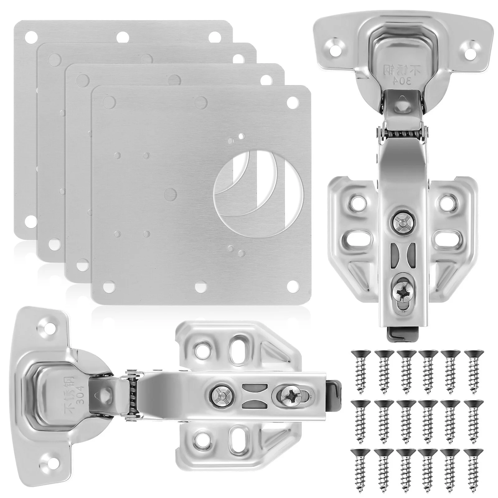 

Drawer Stainless Steel Rack Shelving Hinge Repair Bracket Kitchen Cabinet Cupboard Plate 304