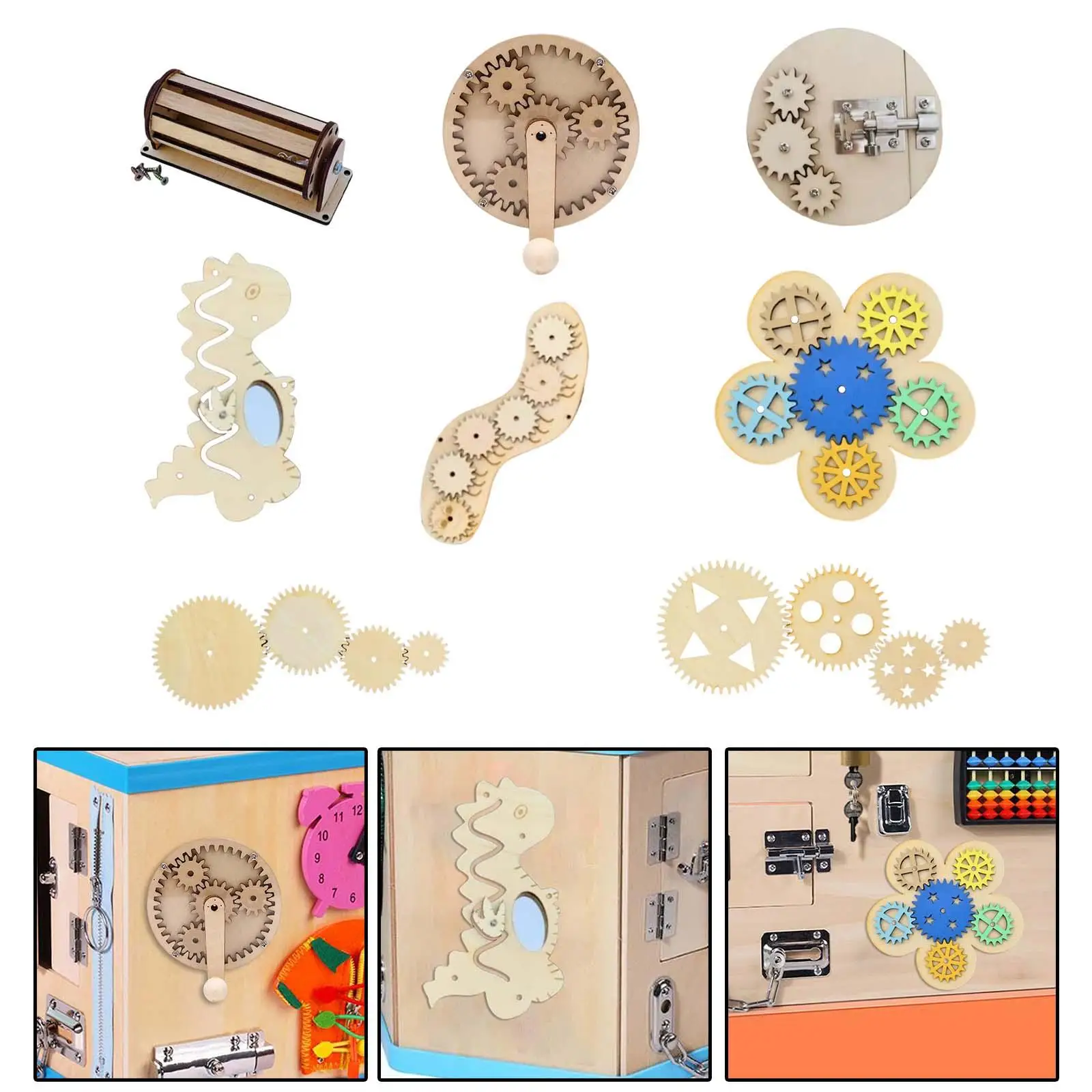 

Wood Activity Board Educational Fine Motor Skills for Birthday Party Gift