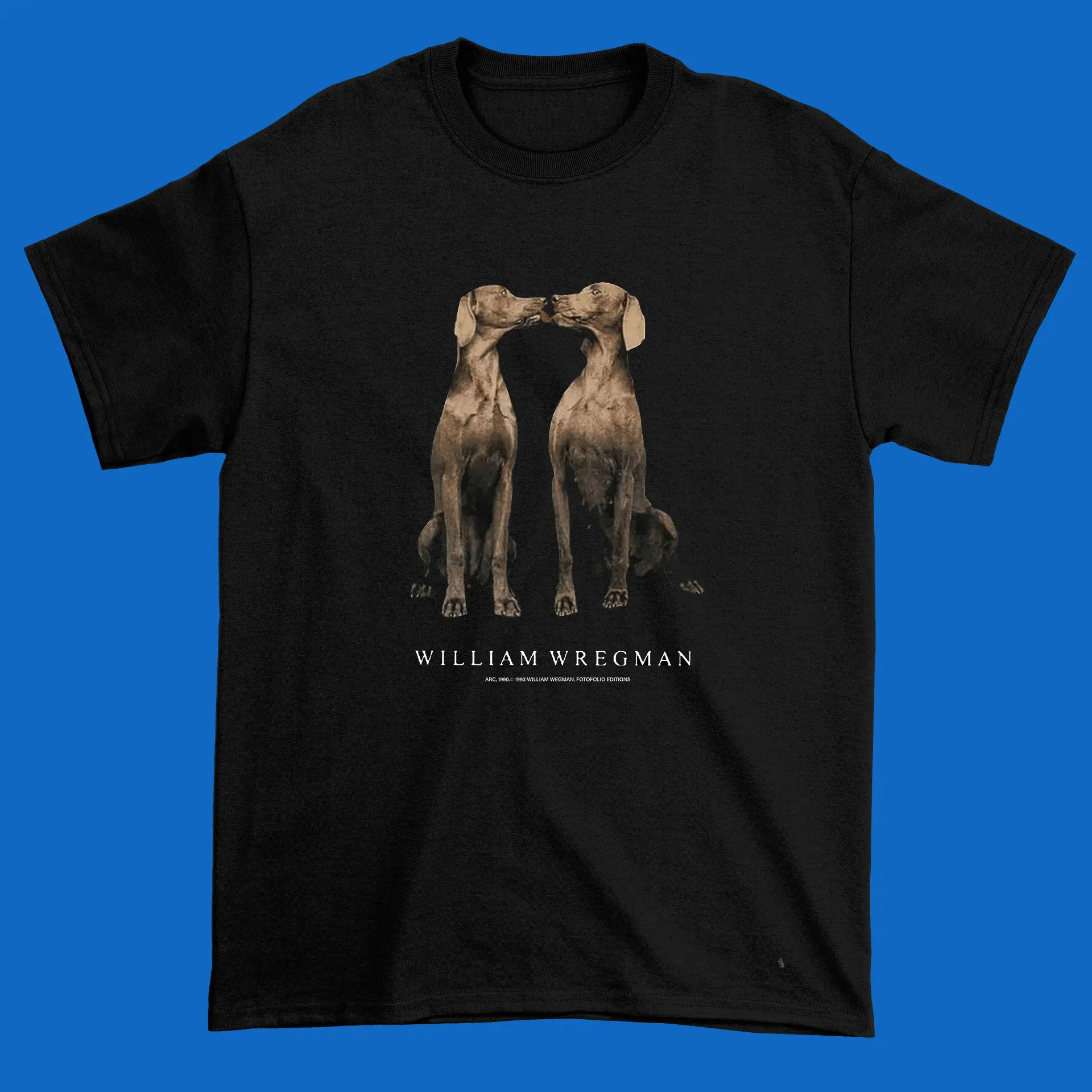 William Wegman 1993 футболка weimранер черная фотография