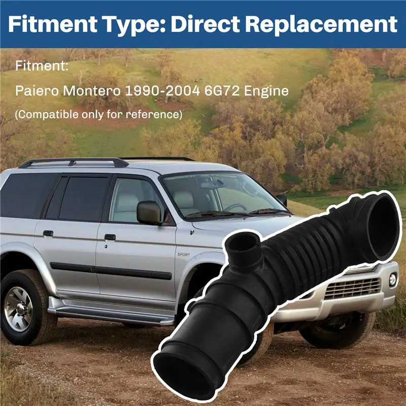 Фото Воздухозаборная труба A30P для Pajero Montero 1990-2004, двигатель 6G72, MR161596 №2