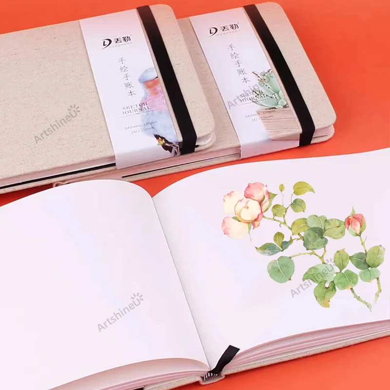 64 Sheets Watercolor Paper Pad Drawing Book 110gsm Wood Pulp