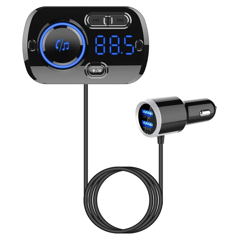 

Bluetooth FM Transmitter For Car, Wireless Radio Adapter Car Music Player Car Receiver With Bluetooth FM Frequency