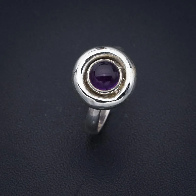 

StarGems, аметист, ручная работа, искусственное серебряное кольцо 7,75 F2913