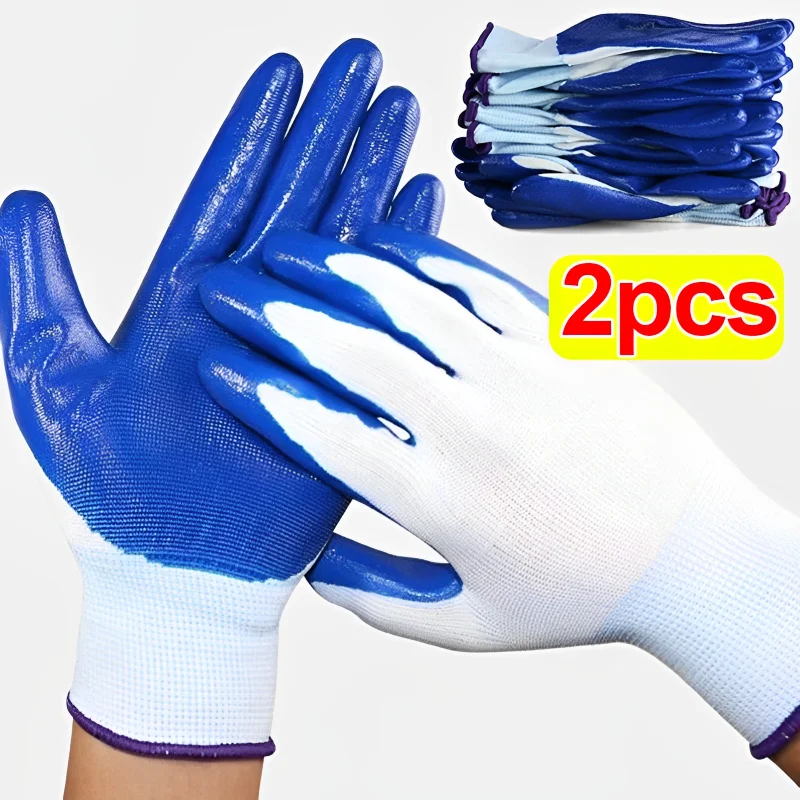 

Nylon Durable Garden Work Gloves for Men Women Adult Antiskid Plastic Point Working Fishing Driving Protective Mittens Gloves