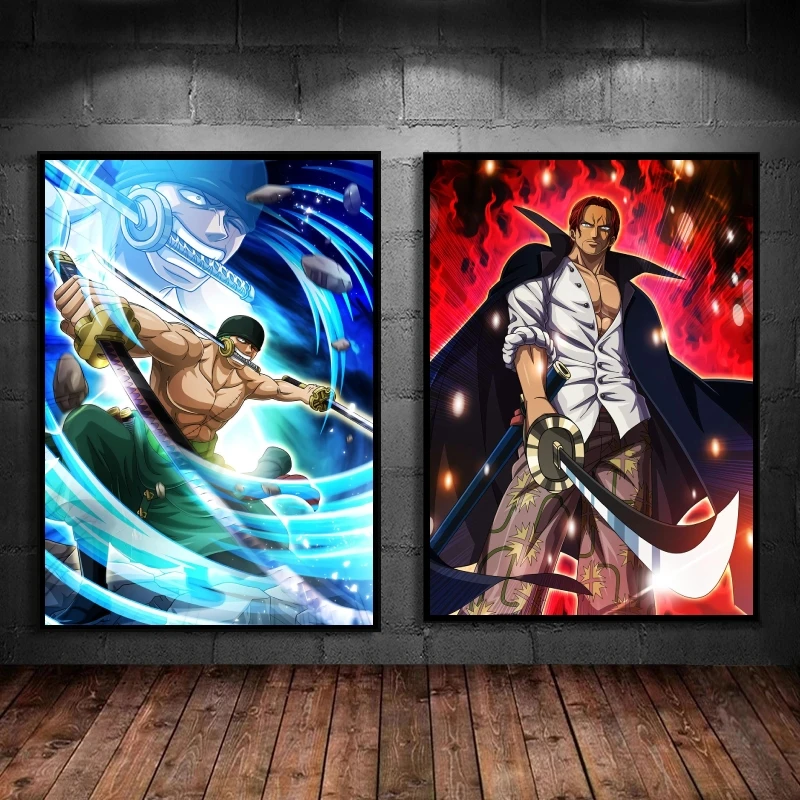 

Canvas Printing One Piece Shanks Children Gifts Room Home Comics Pictures Kid Action Figures Wall Art Hanging