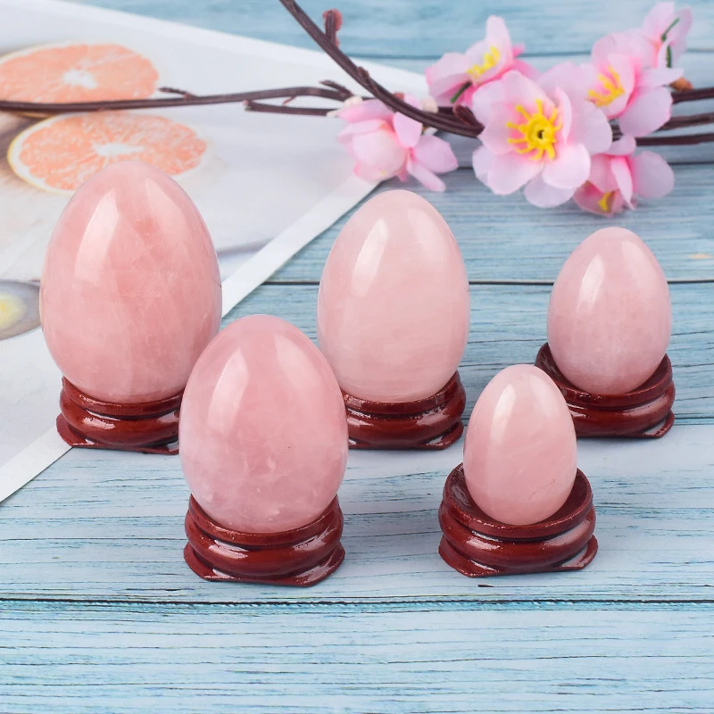 

Undrill Rose Quartz Massage Egg Natural Crystal Ball Pelvic Kegel Exercise Health Care Tool Yoni Sphere Vaginal Muscle Tighten