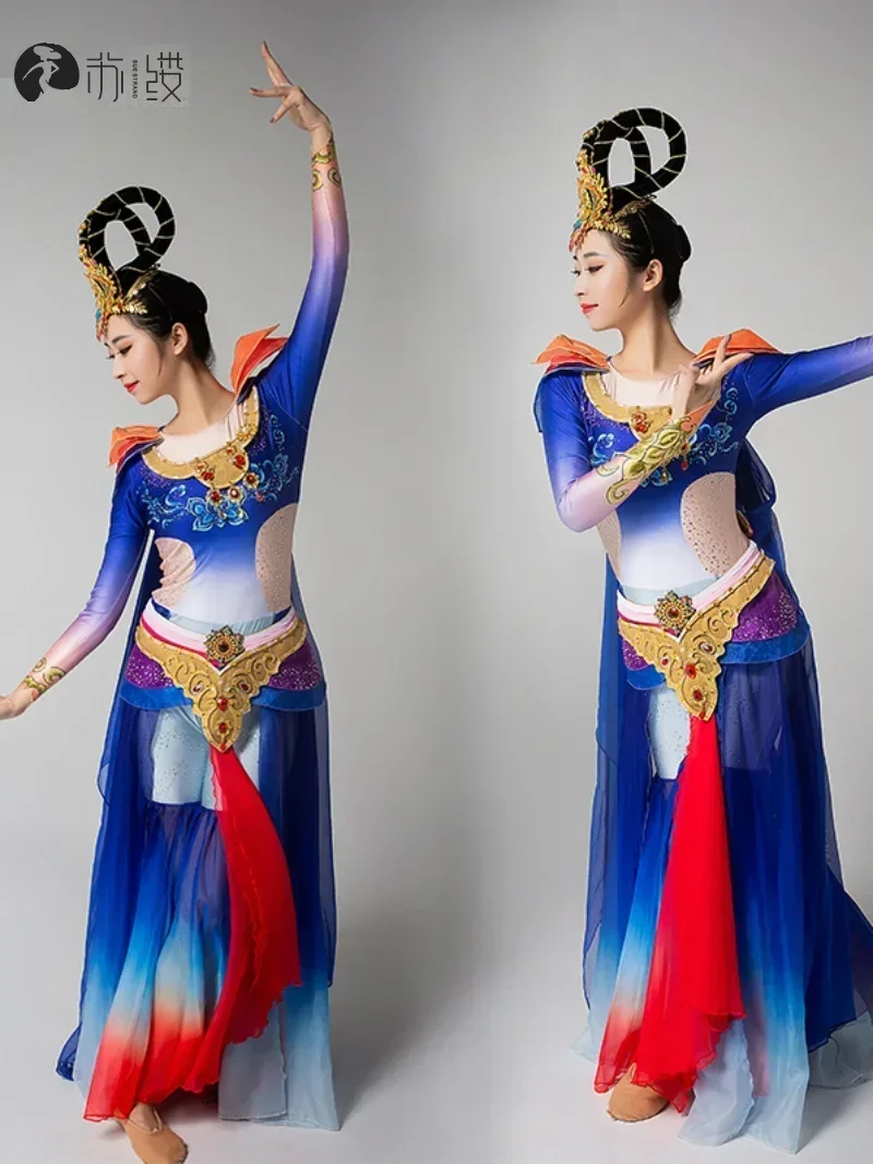 Классический танец Дуньхуан Файтян улучшенная элегантная танцевальная одежда