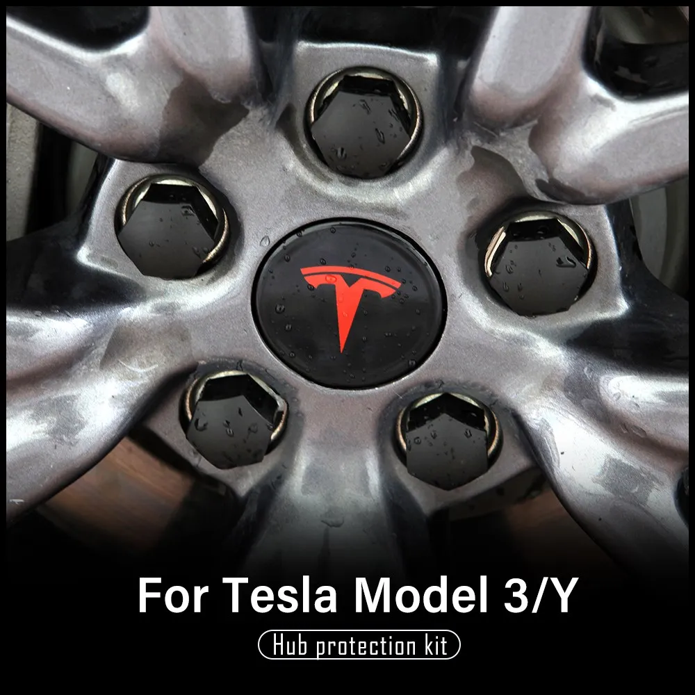 

Aero Wheel Cap Kit For Tesla Model 3 2021 Accessories Wheel Cap Center Cap Set Badge ModelY Wheel Center Cap Cover Model Three