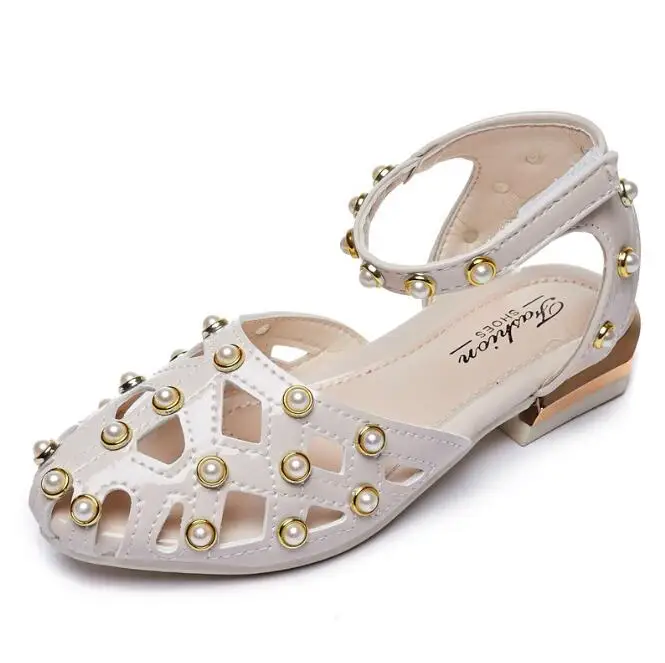 

Girls Rhinestones Sandals 2022 Fashion Summer Girls Elegant Pu Comfortable Zip Beach Princess Sandals Young Kids Toddler Shoes