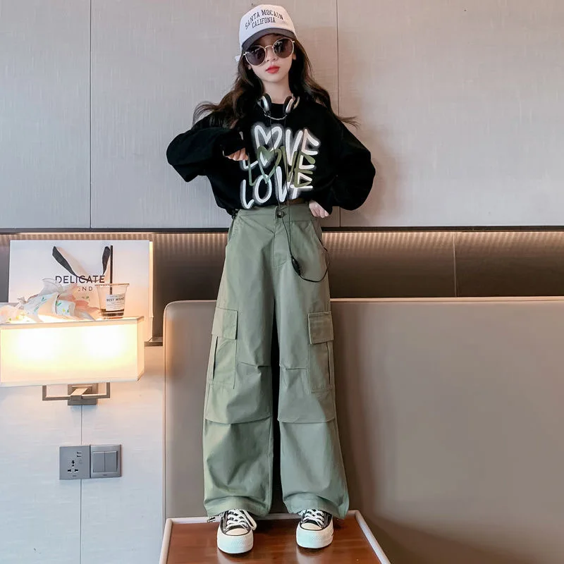 Осенний тонкий свитшот для девочек-подростков детские топы с буквенным принтом