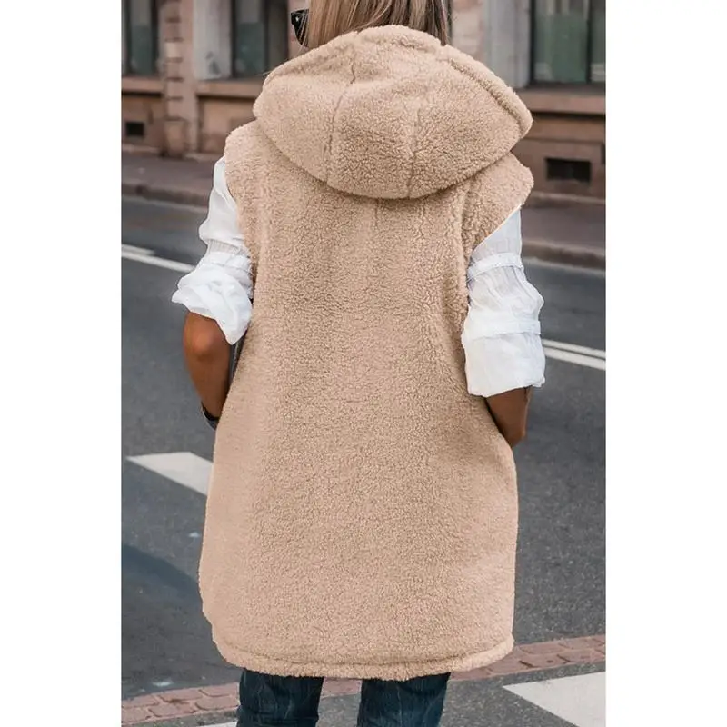 Женский двухсторонний жилет PrettyGarden флисовая куртка без рукавов на молнии