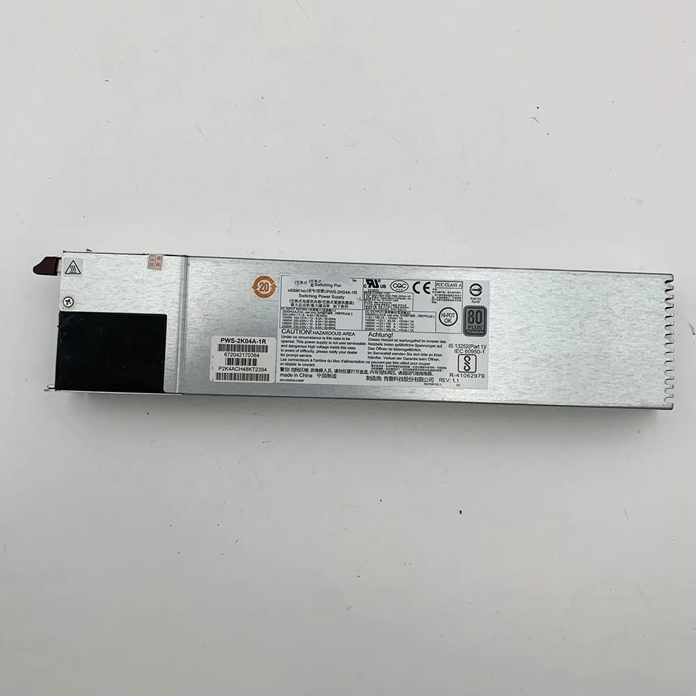 Для Supermicro PWS-2K04A-1R 2000W, блок питания сервера 100%, проверка работы, хорошее качество