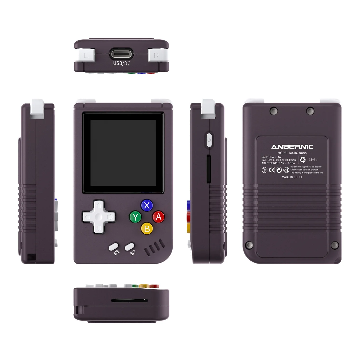 Портативная игровая мини-консоль из алюминиевого сплава Rg Nano Ps1 с брелоком