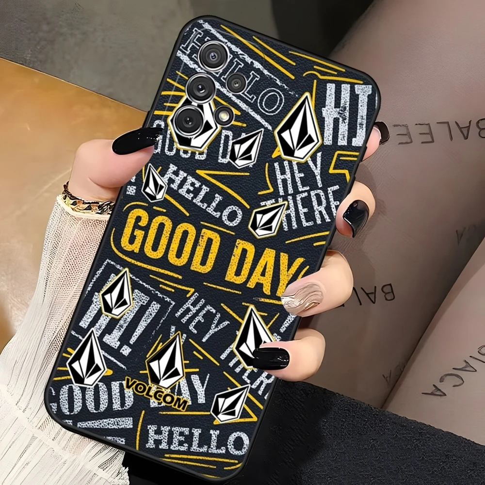 Чехол для телефона с логотипом V-Volcom Samsung Galaxy A21 Plus S22 A53 A24 A34 A54 A52 M54 Note 10 20 Ulitra FE Back Cover