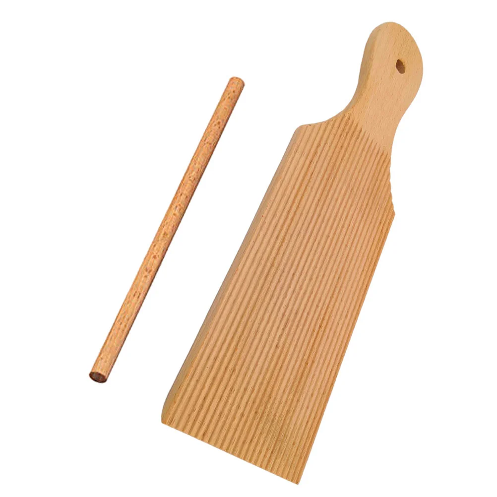 

Pasta Plate Wooden Rolling Rod Kitchen Gnochi Board Household Pole Maker Making Tool