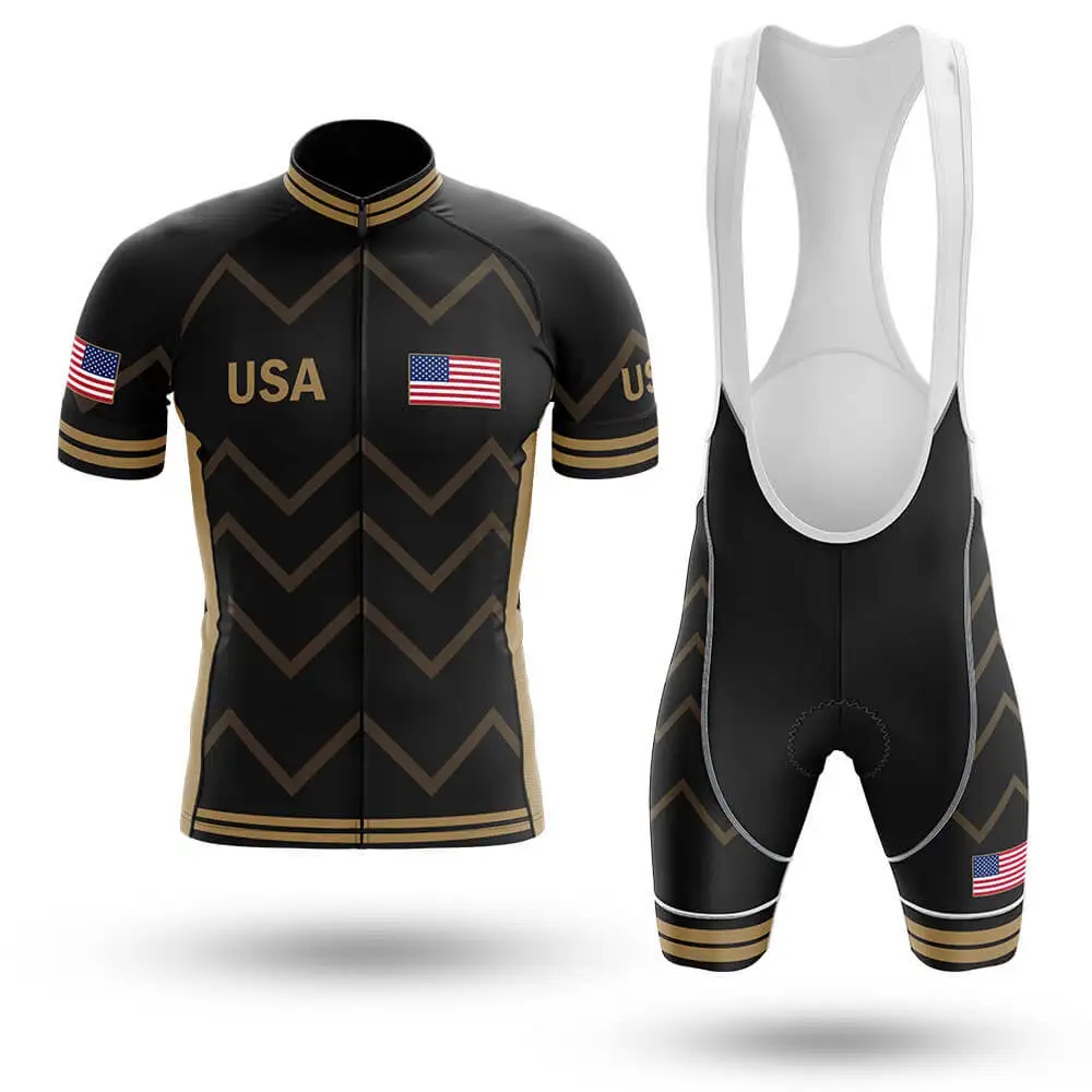 

2022 Team Summer USA V17 Cycling Short Sleeve Jersey And Bib Shorts Suit