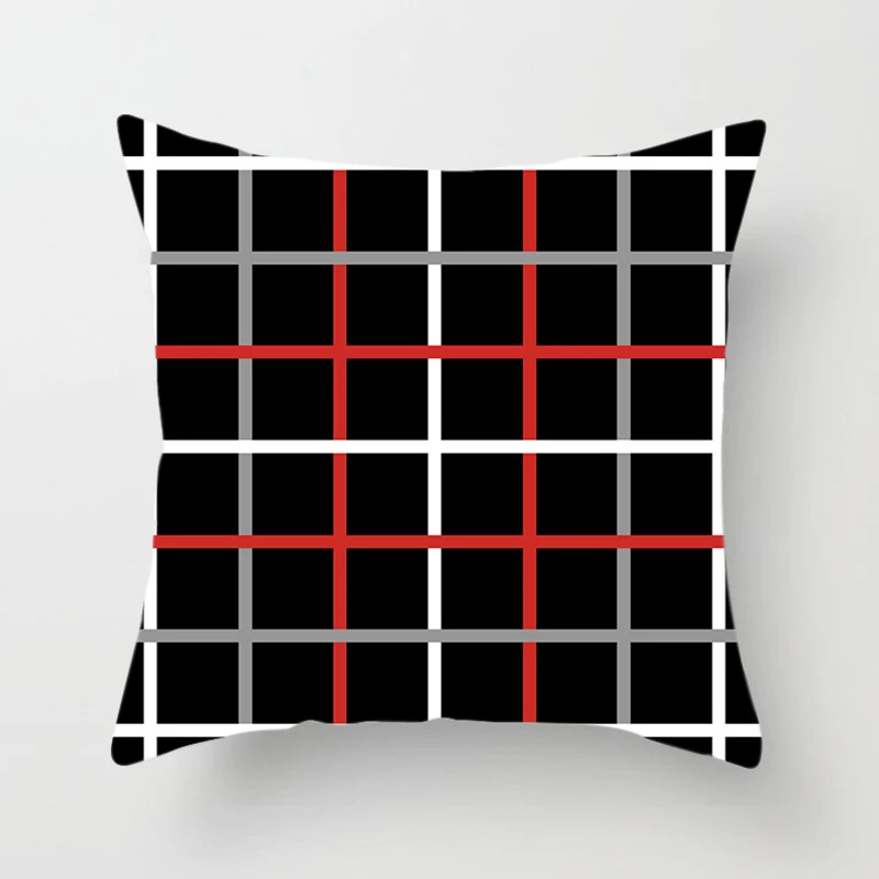 

45x45cm Red Stripe Polyester Decorative Pillow Case Cushion Case Sofa Comfortable Pillow Case Home Decorative Pillow Case