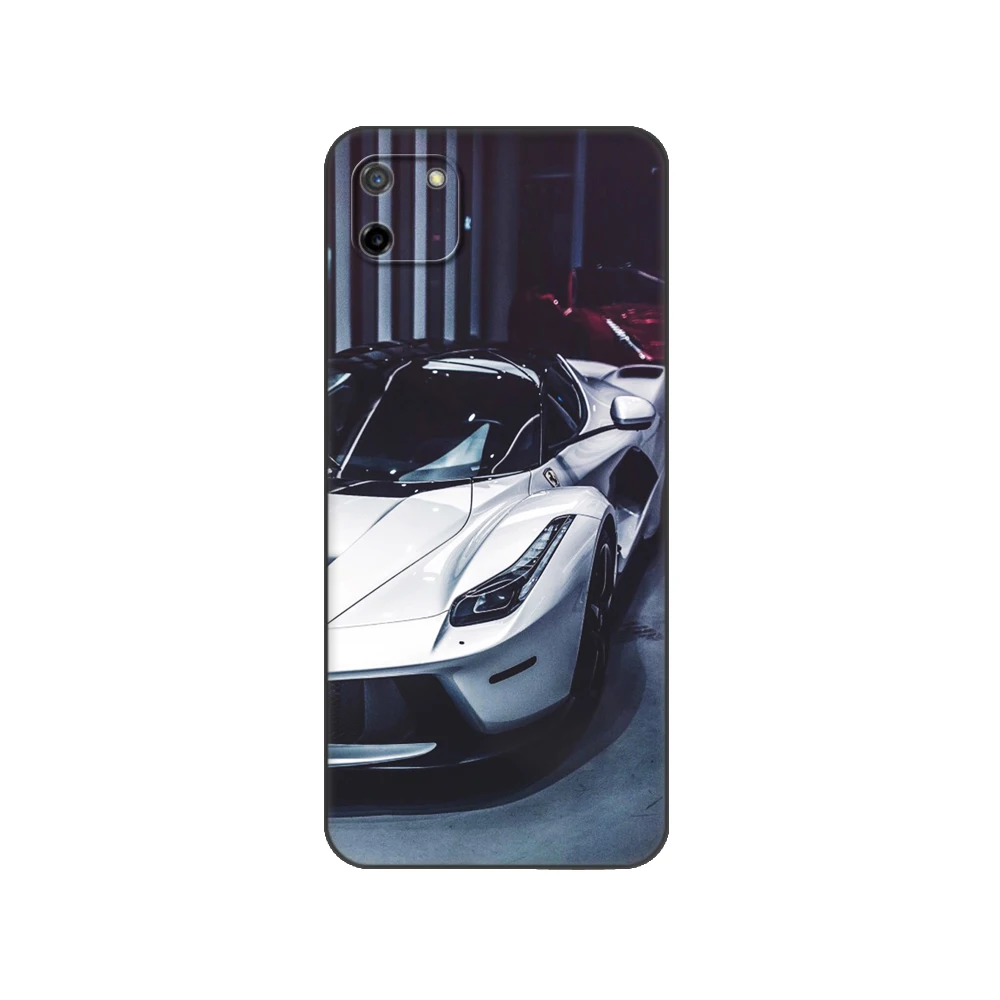 Black tpu Case For OPPO Realme 8i C25 C25S C11 2020 2021 C20 C21 C21Y C25Y Back Cover fashion Car Sports |