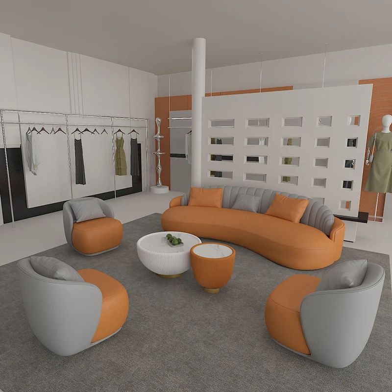 Диван на 6 персон Одноместный съемный диван шезлонг для офиса секционный мебель