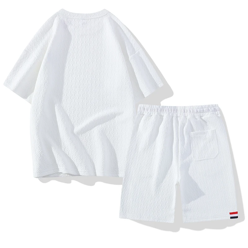 Ropa Short Sleeve Men Clothing Korea Fashion Mens Designer Clothes 2023 Summer 2 Piece Sets Men Outfit T-Shirts & Shorts Clothes