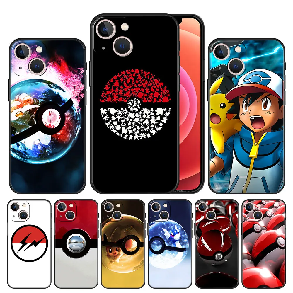 

Phone Case Cover for iPhone 11 12 13 Pro Max Xs 7 8 Plus 6 5 SE XR Mini Protection Casing Funda Capa Fashion Pokemon Go Anime