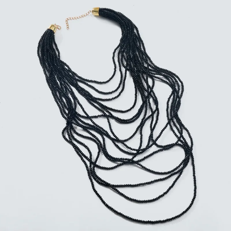 Ожерелье Draweye черные бусы