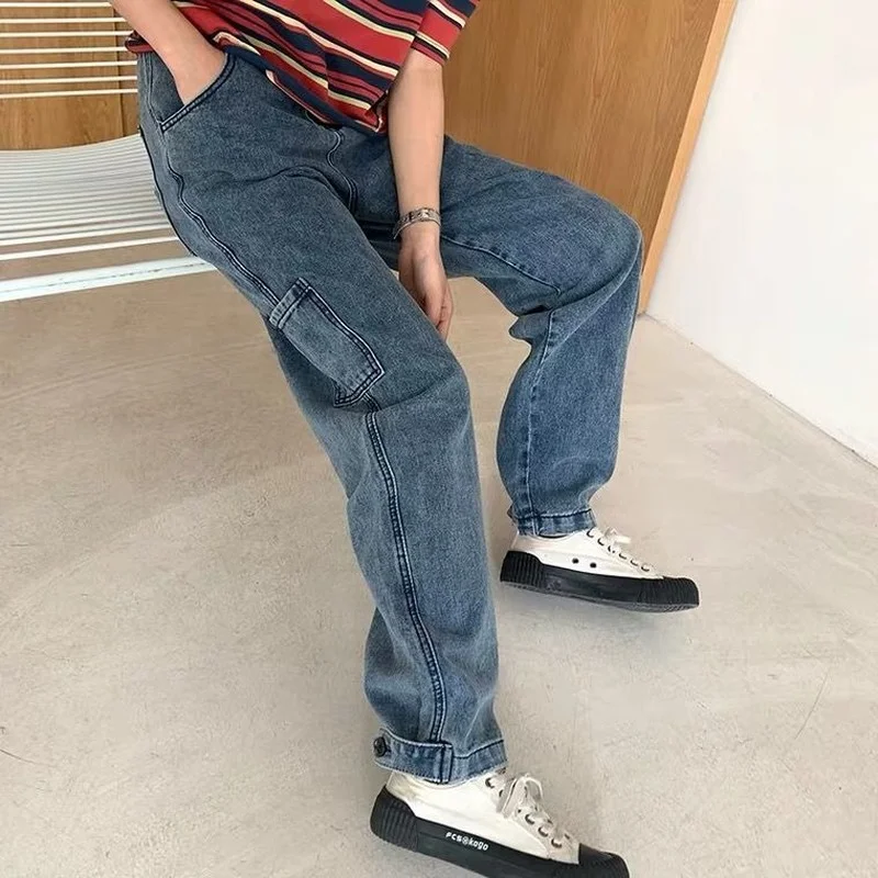 Винтажные женские джинсы в стиле Харадзюку свободные модные шикарные брюки с