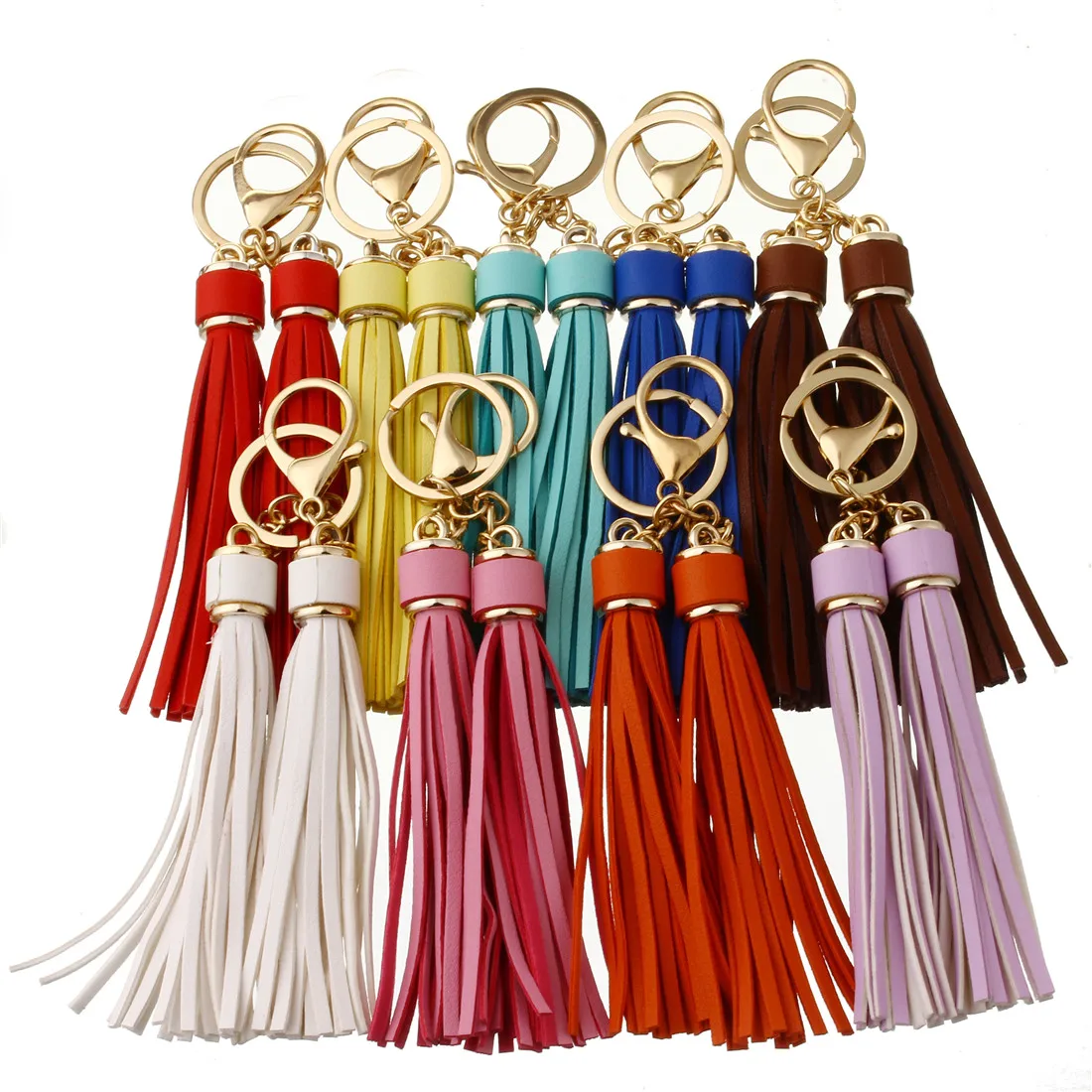 1 шт. 17 см Подвеска-кисточка из искусственной кожи Пряжка для ключей аксессуары