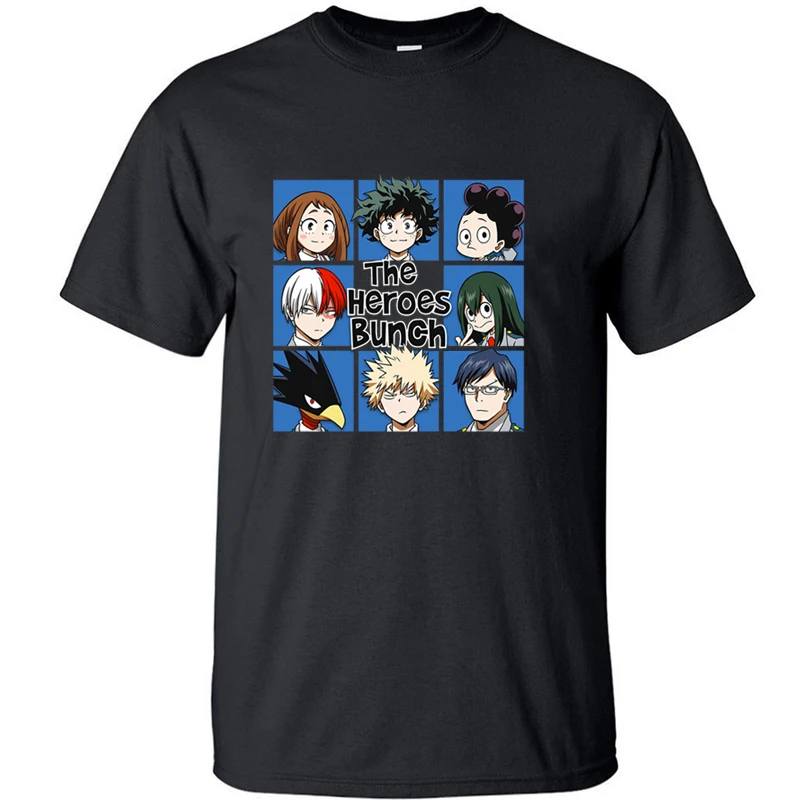 

My Hero Academia T-shirts T Shirt Shirts Anime Manga The Heroes Bunch Harajuku Tshirt Men Tee Tshirts Summer Cotton Tops Tees