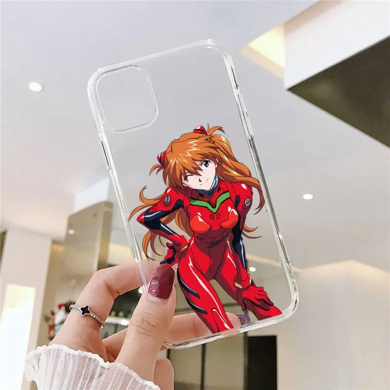 neon genesis evangelion anime phone case for xiaomi redmi poco x3 f3 m3 m4 x4 note 8 9 10 11t 11 pro transparent coque cover free global shipping