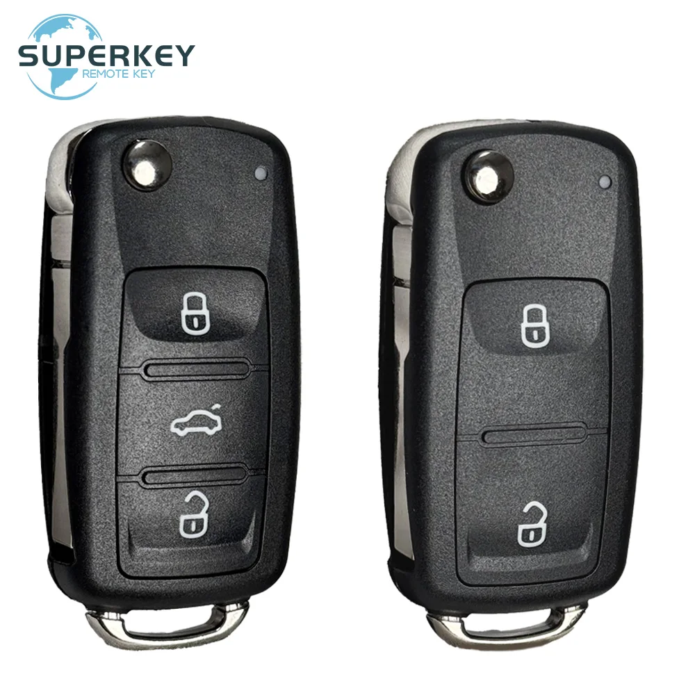 Фото 5K0837202AD Выкидной ключ-брелок HU66 для VW VOLKSWAGEN Passat Polo Golf Skoda, 2/3 кнопки, чехол-корпус для автомобильного ключа №2