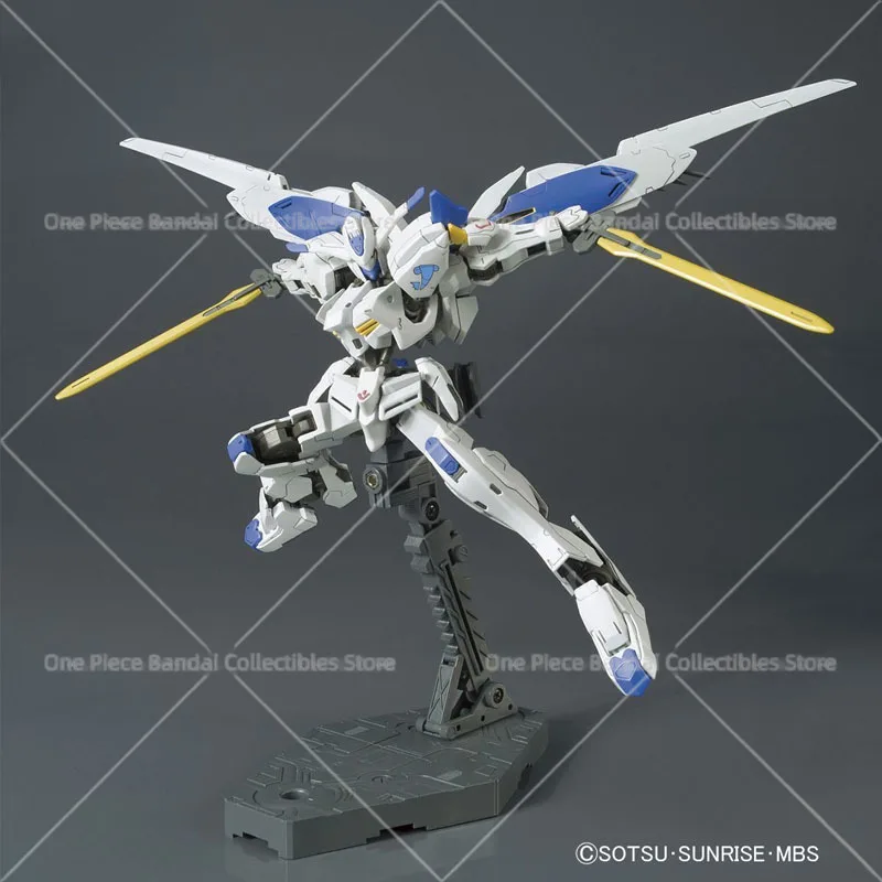 Фото Оригинальная фигурка Bandai Gundam, модель-конструктор, аниме-фигурки HG IBO 1/144 Gundam Bael, коллекционная модель, фигурка для мальчиков, игрушка. №5