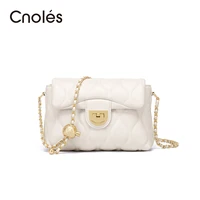cnoles fashion ladies shoulder bag 2022 trend bead white split cow leather luxury female crossbody bags