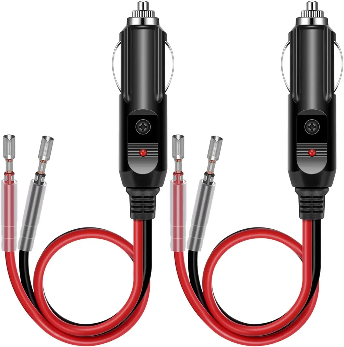 Plug Adapter With Leads & Led Light, 12v Plug Connector Sock