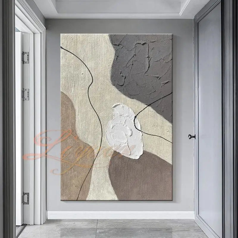 Новейшая дешевая картина маслом ручной работы с абстрактной текстурой пейзажа