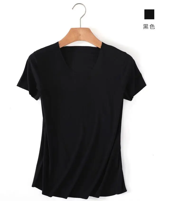 

2023HOT ZNG 2020 New Women's T Shirt Women Short Sleeved Slim Solid Color Womens Simple Tee T-Shirt For Female Tshirt