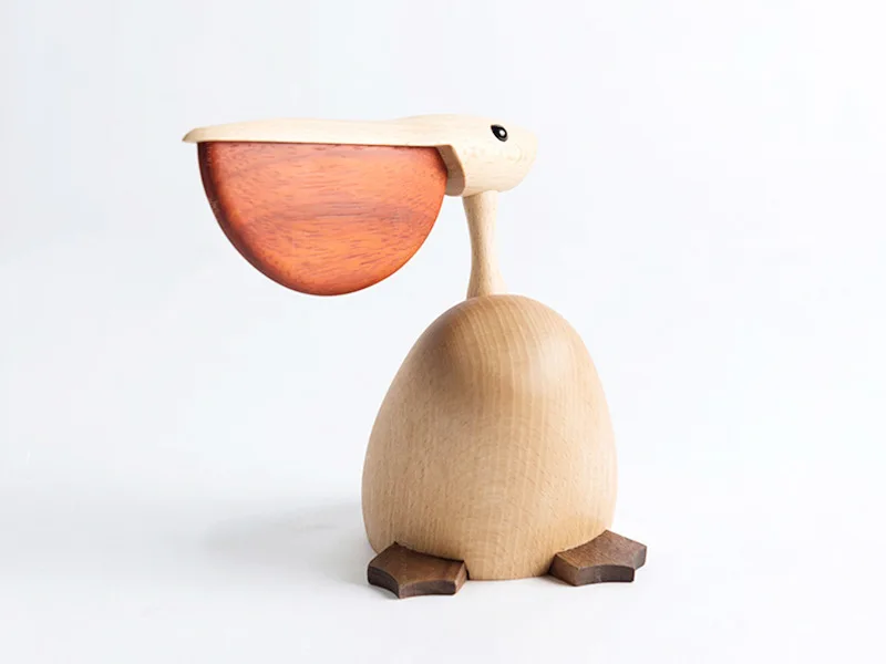 Украшения Пеликан поделки из цельного дерева деревенский стиль настоящие