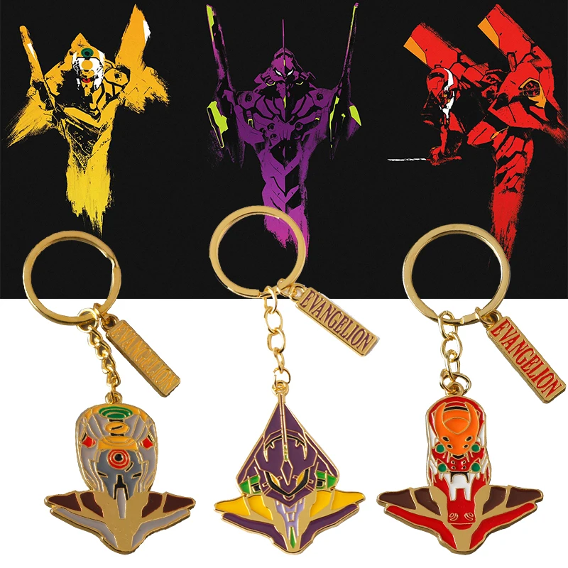 

Anime EVA Keychain Spear of Metal Pendant Ayanami Rei Ikari Shinji Asuka Langley Soryu Cosplay Keyring for Women Men Jewelry