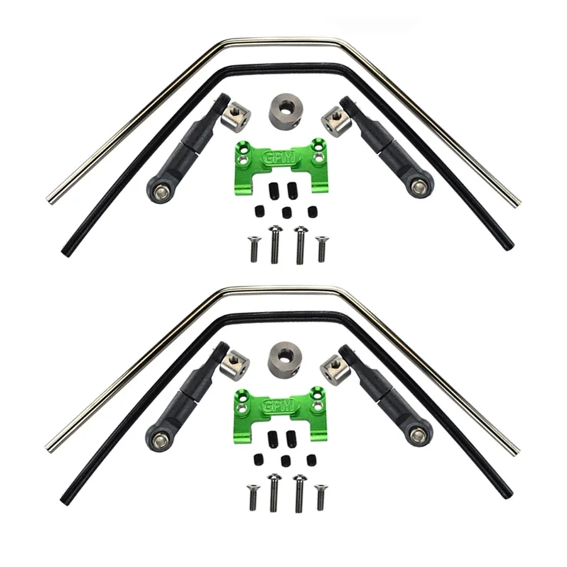

Metal Front and Rear Sway Bar Set for 1/8 Traxxas Sledge RC Car Upgrade Parts Spare Accessories,Green