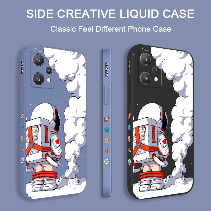 

Fun Astronaut Case For OPPO Realme 9 9i 8 8i 7 7i 6 Pro Plus C30 C31 C35 C1 C11 C12 C15 C20 C21Y C25 C25S Cover