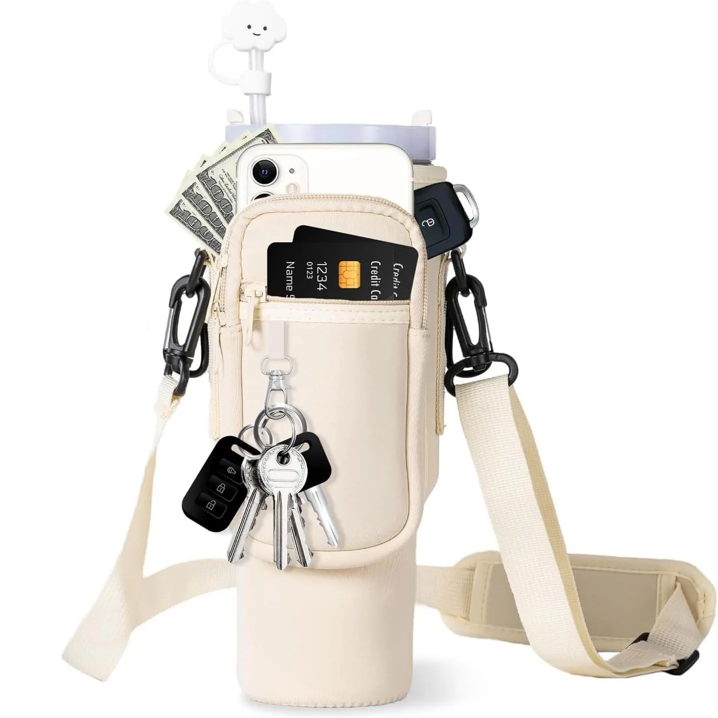 Чехол для бутылки воды с регулируемым плечевым ремнем занятий спортом на