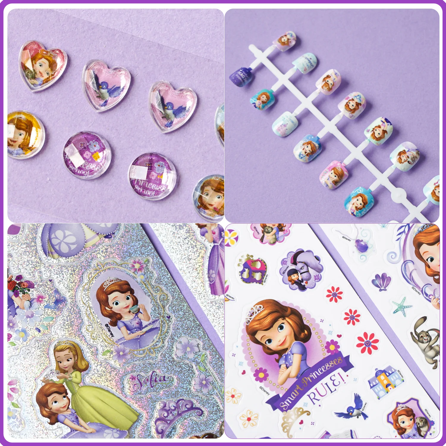 

Diseny frozen Wonderful kids Stickers gift box Cartoon Reward Crystal Stickers sofia Princess Kindergarten Face Stickers