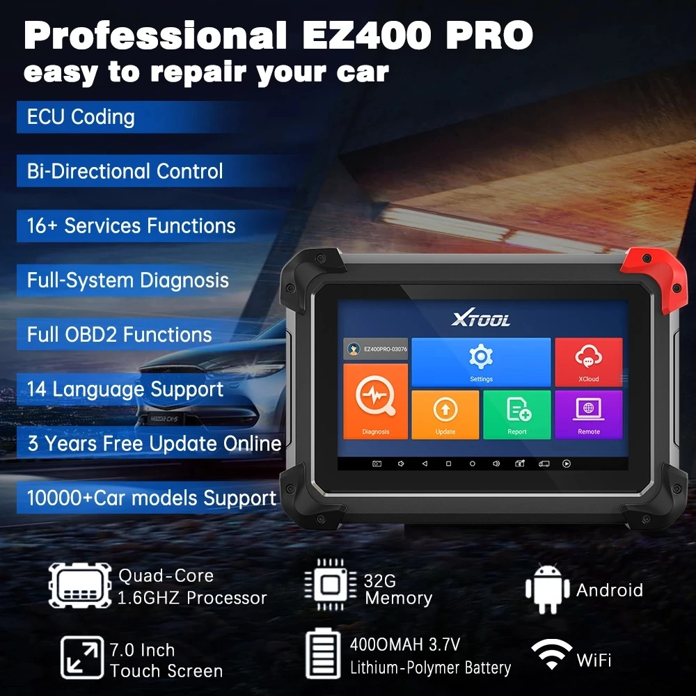 XTOOL EZ400 PRO все системы OBD2 Автомобильные диагностические инструменты